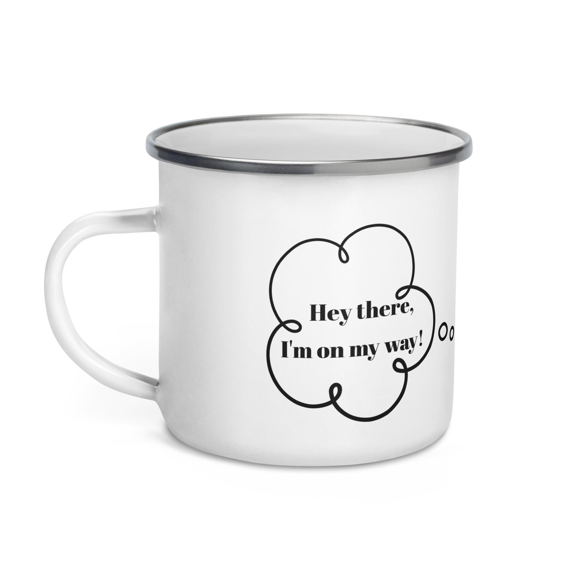 Red Car Graphic Enamel Mug
