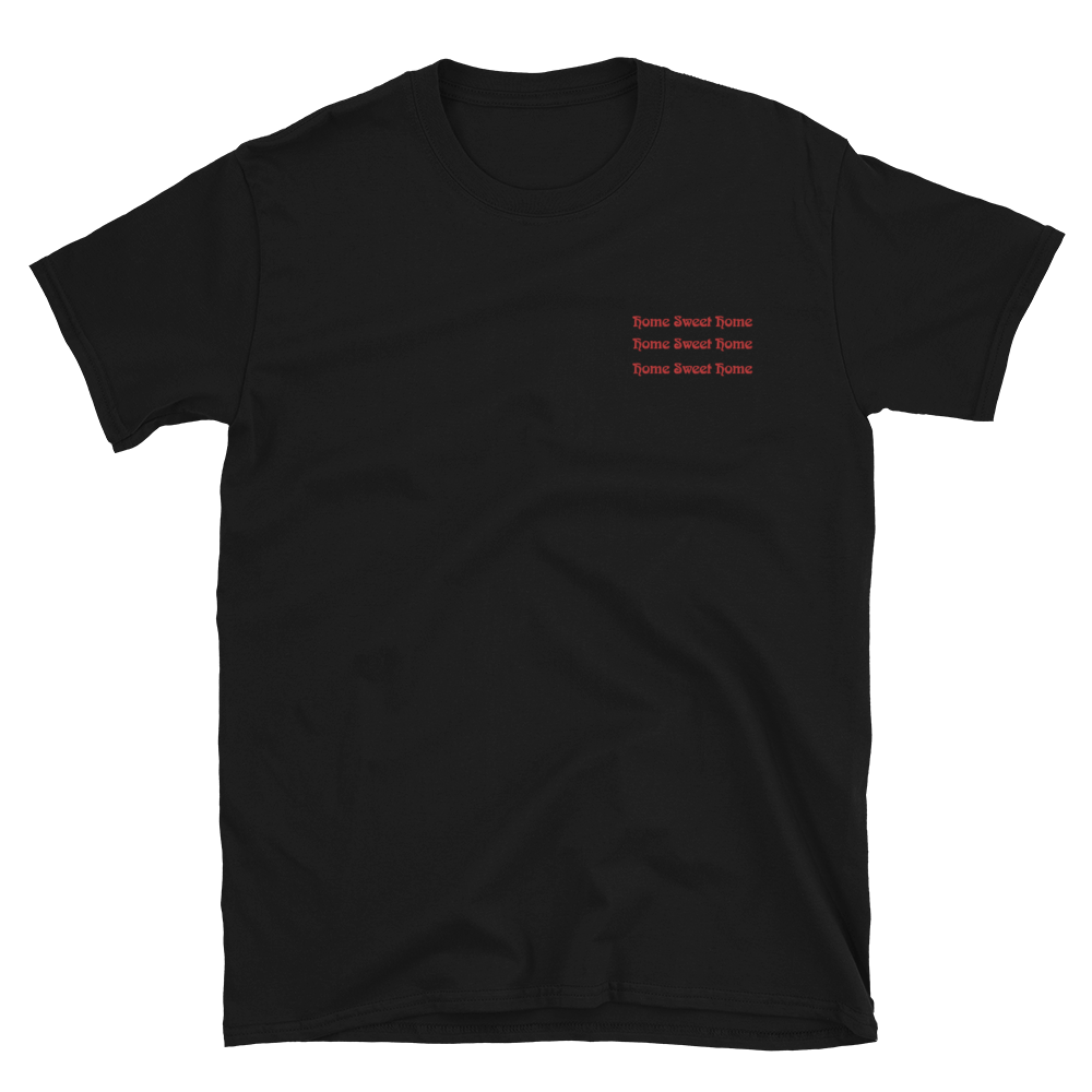Home Sweet Home Letters Embroidery Short-Sleeve Unisex T-Shirt