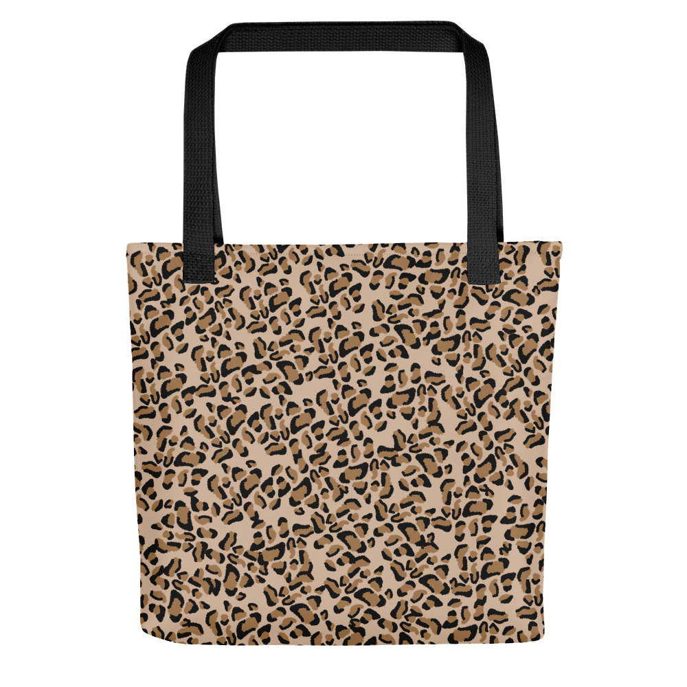 Leopard All Over Print Tote Bag - Brown