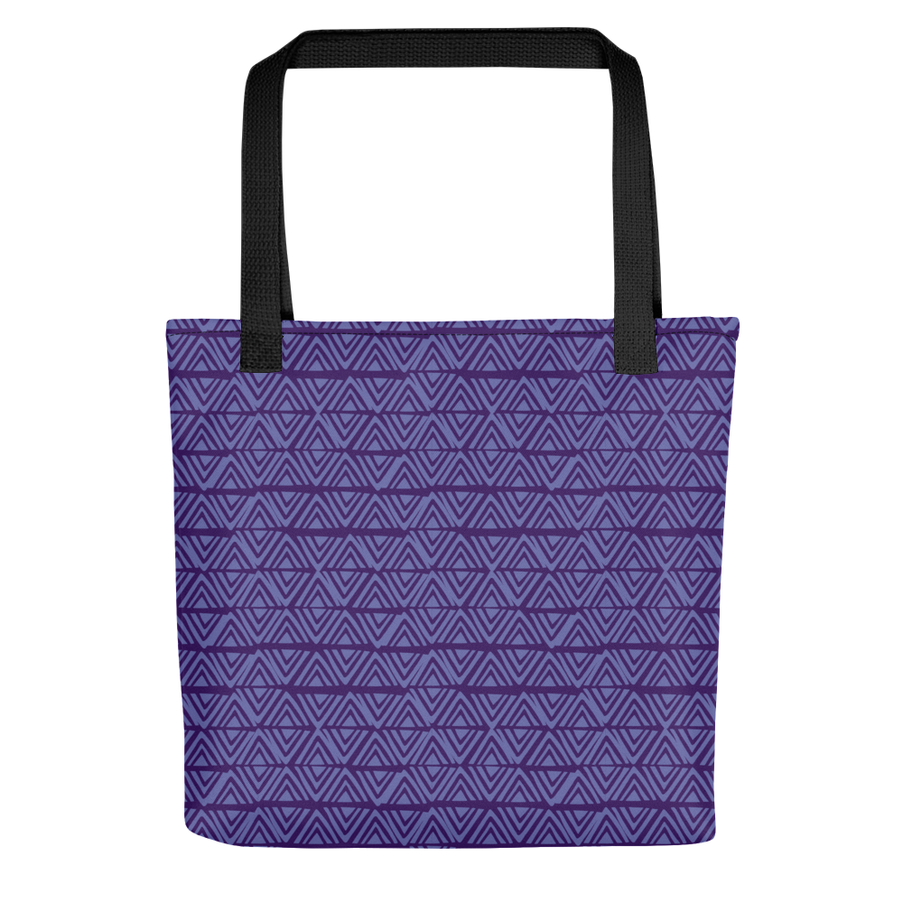 Diamond Pattern All Over Print Tote Bag - Purple