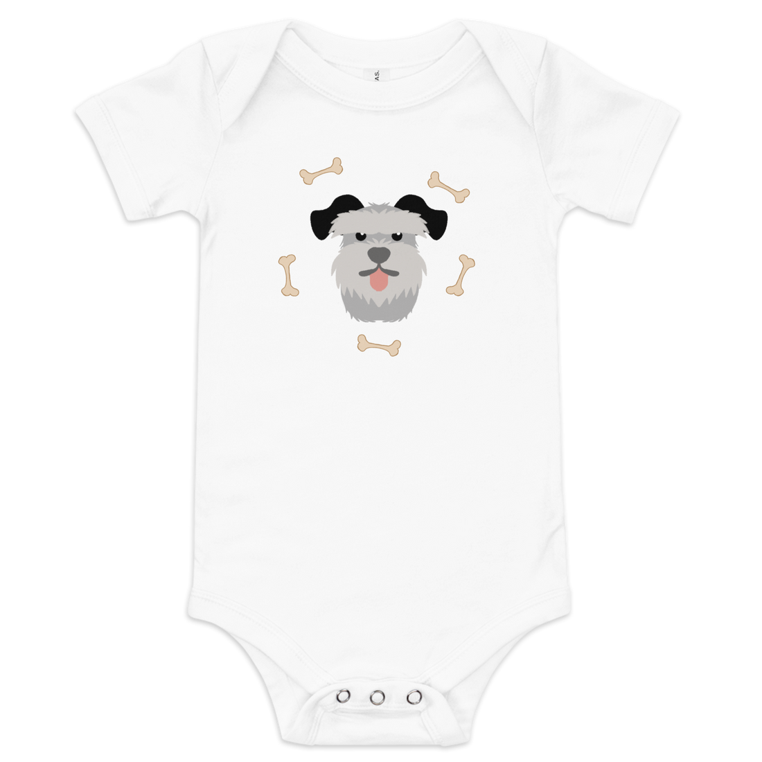 Schnauzer Puppy Baby Short Sleeve Bodysuit