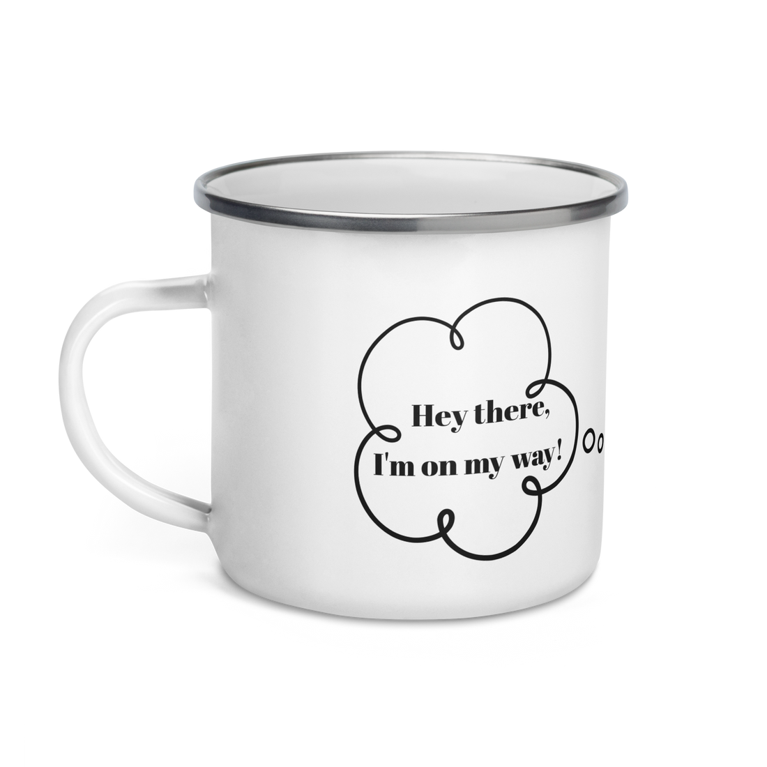 Red Car Graphic Enamel Mug